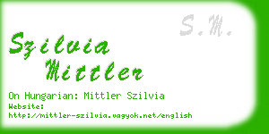 szilvia mittler business card